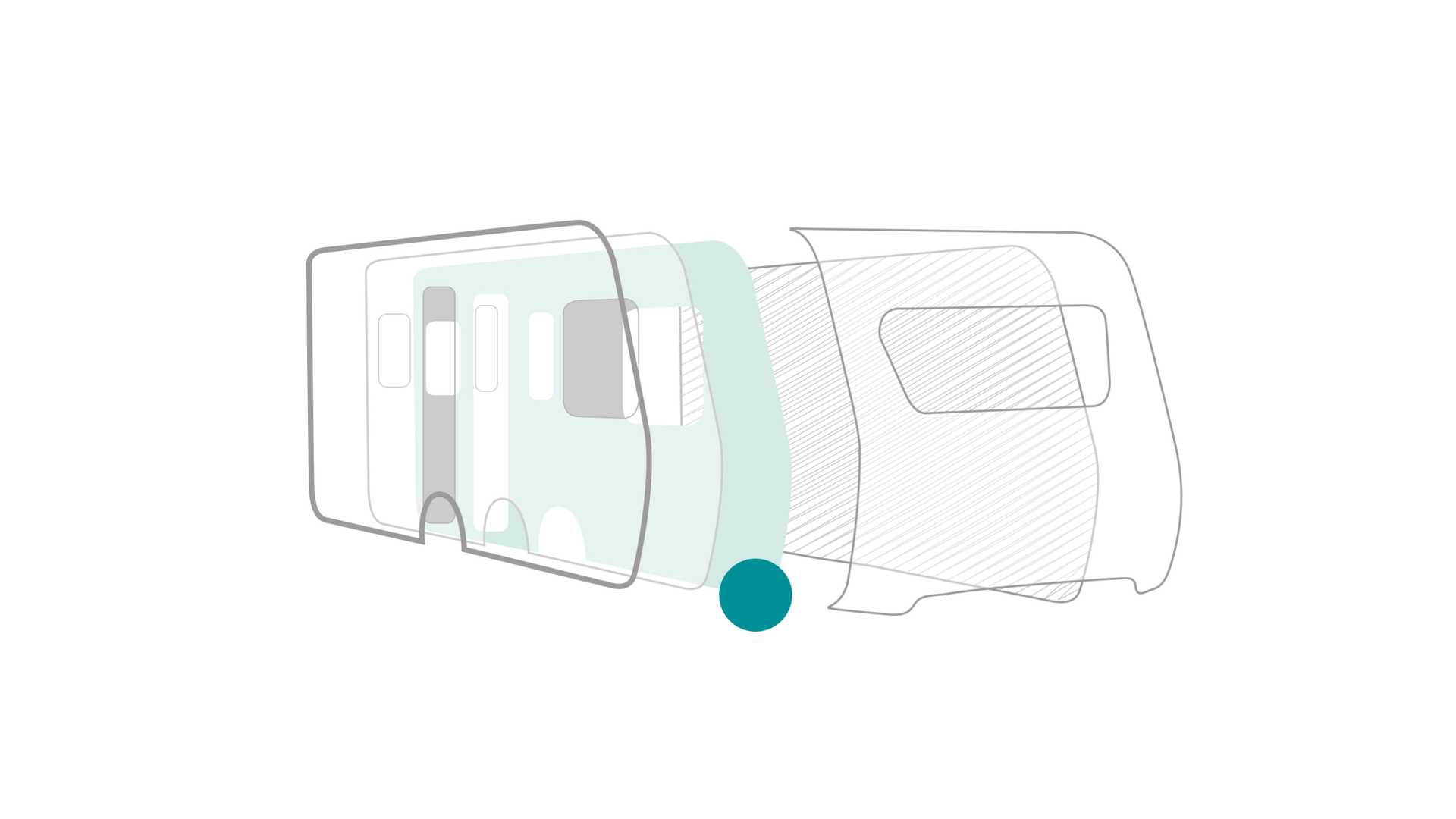 Exploded view: Schematic representation of the ERIBA Novaline caravan structure - Focus on PUAL insulation