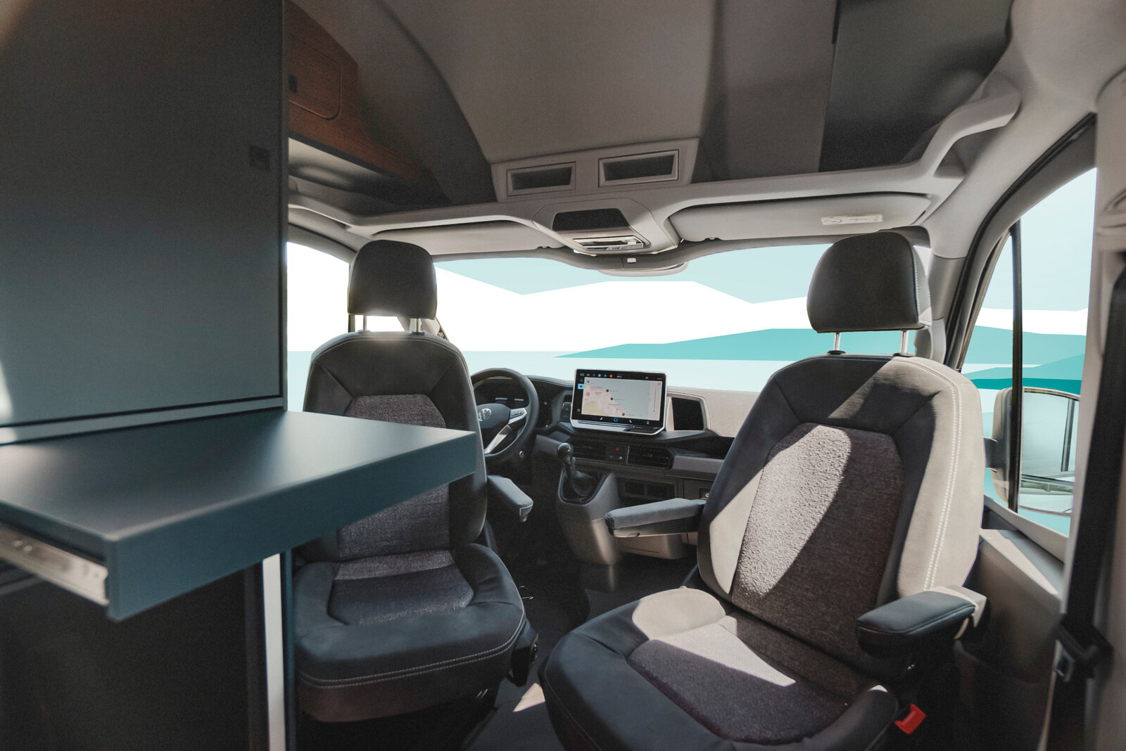 Den moderna förarhytten i ERIBA Car 602 övertygar med ergonomisk design och högkvalitativ finish.